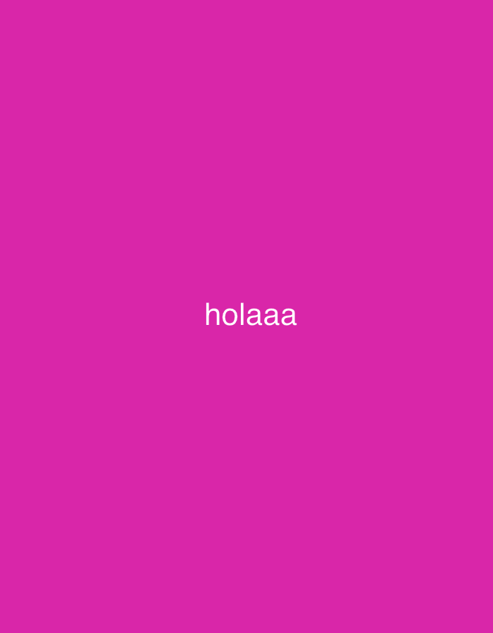 This media file features a plain, vibrant magenta (or fuchsia) background that fills the entire frame. There are no visible people, objects, or discernible scene elements apart from the uniform color. Centrally placed on this brightly colored background is the word "holaaa" rendered in white, sans-serif text. The repetition of the letter 'a' in the greeting "holaaa" suggests an informal and enthusiastic tone. No specific time of day, weather conditions, or emotional states are conveyed by the image. The image itself provides no visual cues related to the location of Santa Ana, Venezuela, other than it being the contextual origin.