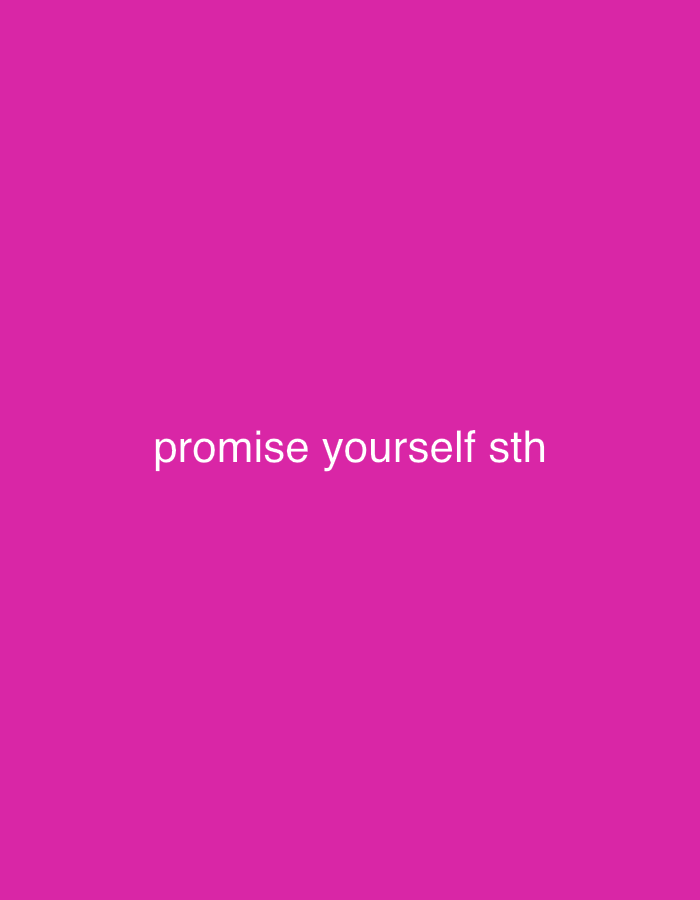 The image is a plain pink background with the white text "promise yourself sth" centered horizontally and vertically. There is no information about the city of Jos, Nigeria, or any discernible forensic details.