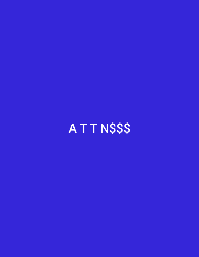 The image is a plain, vibrant blue background with the white text "ATTN$$$" centered horizontally and vertically. There are no other objects or subjects present in the image, nor any indication of a specific location within Verkhniachka, Ukraine.