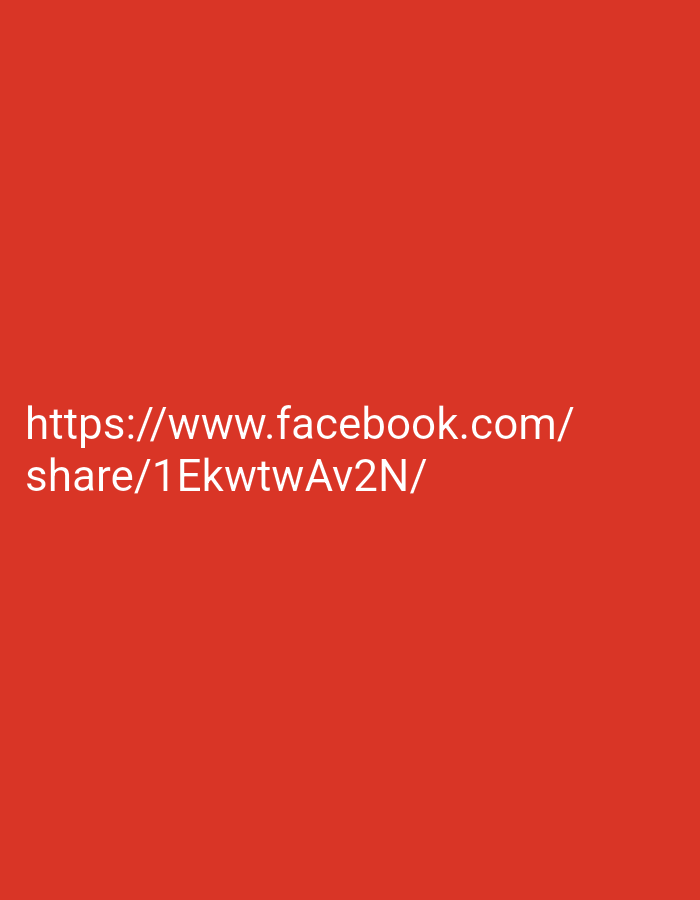 The image displays a bright red background with white text. The text reads: "https://www.facebook.com/share/1EkwtwAv2N/". There are no people, subjects, objects, or actions depicted in the image, and no specific location in Lakea Satu, Indonesia, can be identified.