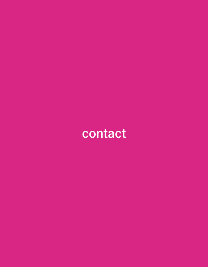 The image displays the word "contact" in white, sans-serif font, centered horizontally and positioned in the lower third of a solid, vibrant pink background. There are no people, objects, actions, or interactions visible in the image. The scene is devoid of any discernible elements that would place it in Numan, Nigeria, or any other specific geographical location.