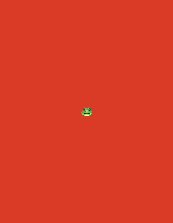 The media file is a digital image with a plain, vibrant orange background. Centered in the middle of the image is a cartoon depiction of a frog's face. The frog is primarily green with lighter green accents. It has two large, bulging eyes, black pupils, and a wide, smiling mouth. The style of the frog is reminiscent of an emoji. There is no text visible in the image. The scene is minimalist and lacks any environmental context, making it impossible to determine the time of day, weather, or specific location beyond the general context of Moscow, Russia, which is provided separately. The overall emotion conveyed by the frog's expression is cheerful and friendly.