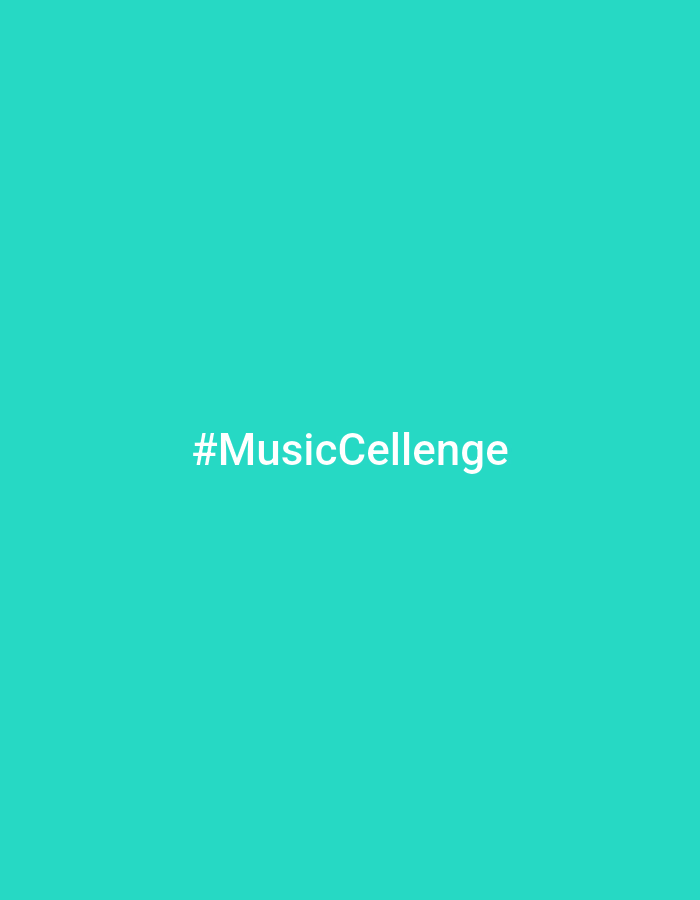 The image is a plain turquoise background with the text "#MusicCallenge" in white in the center. There are no people, objects, actions, interactions, or environmental details, and no location in Kharantsy, Russia is depicted or implied.