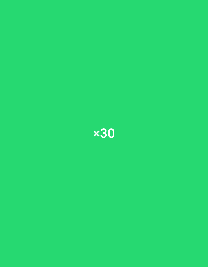 The image is a plain, solid green background with the white text "×30" centered vertically and horizontally within the frame. There are no discernable objects, people, or environmental features in the image. The location in Jalingo, Nigeria is irrelevant as the image contains no contextual information to determine a location.