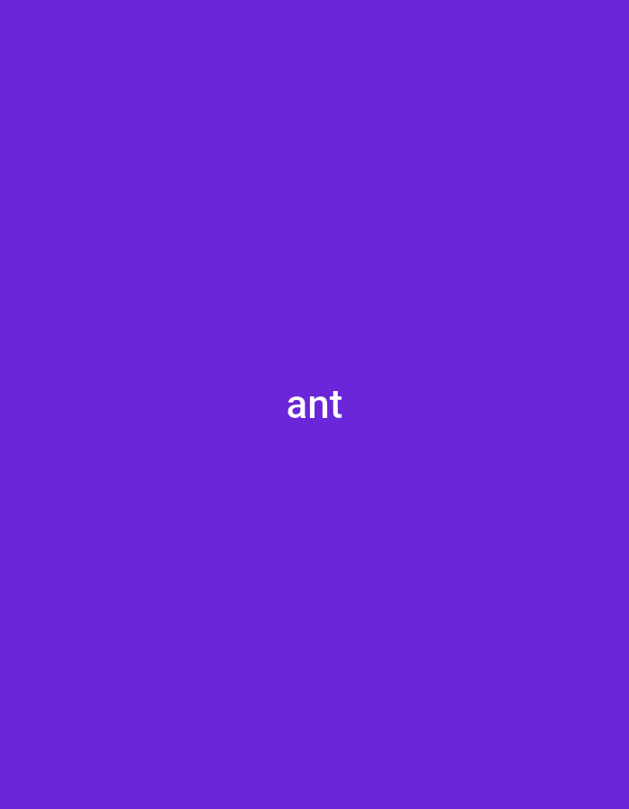 The image is a solid purple background with the word "ant" written in white text in the center. There is no indication of Jauro Sent, Nigeria, or any other geographical location. The scene is devoid of people, subjects, objects, actions, interactions, and environmental details beyond the color of the background and the text.