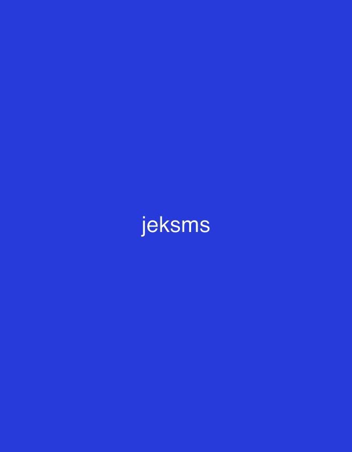 The image shows the word "jeksms" in white font against a solid blue background. There is no indication of any location in Yerevan, Armenia, or any other city. There are no people, subjects, objects, actions, or interactions depicted in the image.