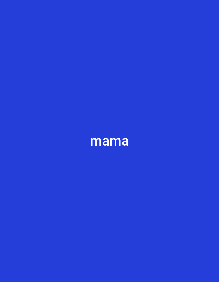 The image shows the word "mama" in white, centered on a plain blue background. There is no visible urban environment or any indication of Cricova, Moldova.