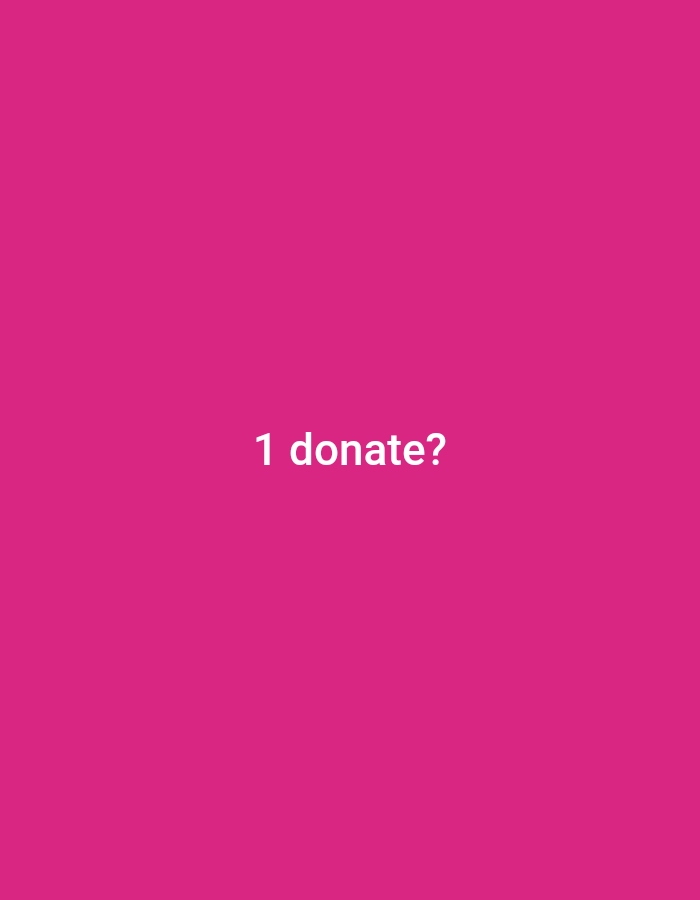 A text-based image in a solid magenta background displays the question "1 donate?" in white. The image lacks any discernible features that would indicate a location in Plovdiv, Bulgaria or any other specific place.