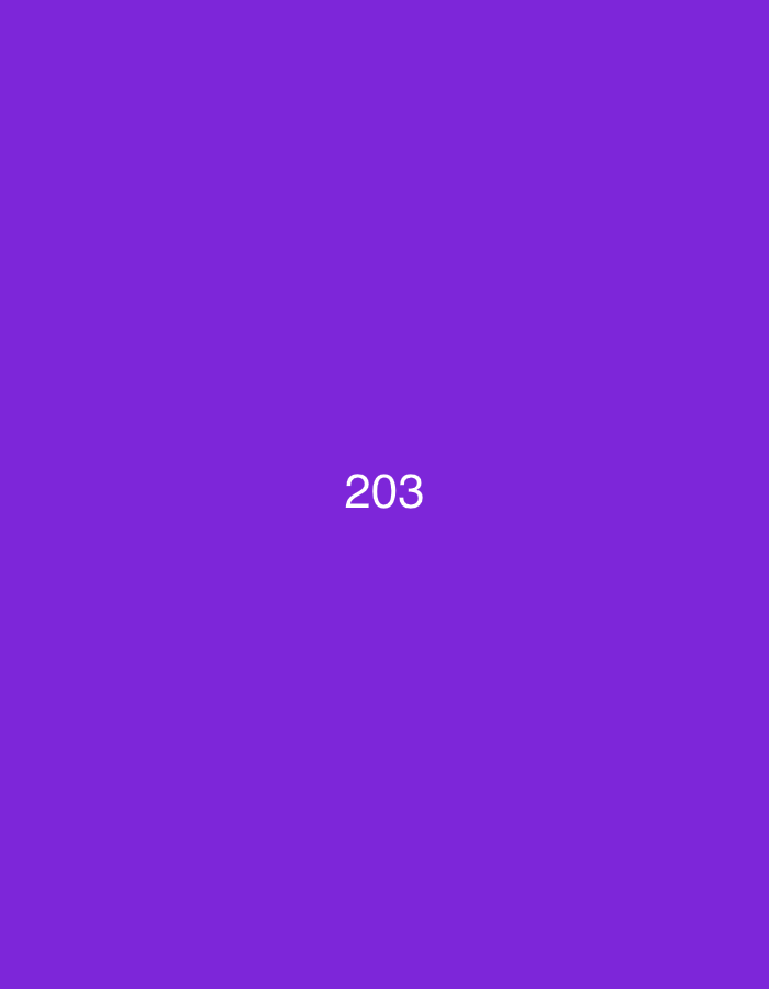 The image is a solid purple background with the number "203" displayed in white text in the center. There is no discernible location in the city of Da Nang, Vietnam. The image contains no people, subjects, objects, actions, interactions, or environmental details.