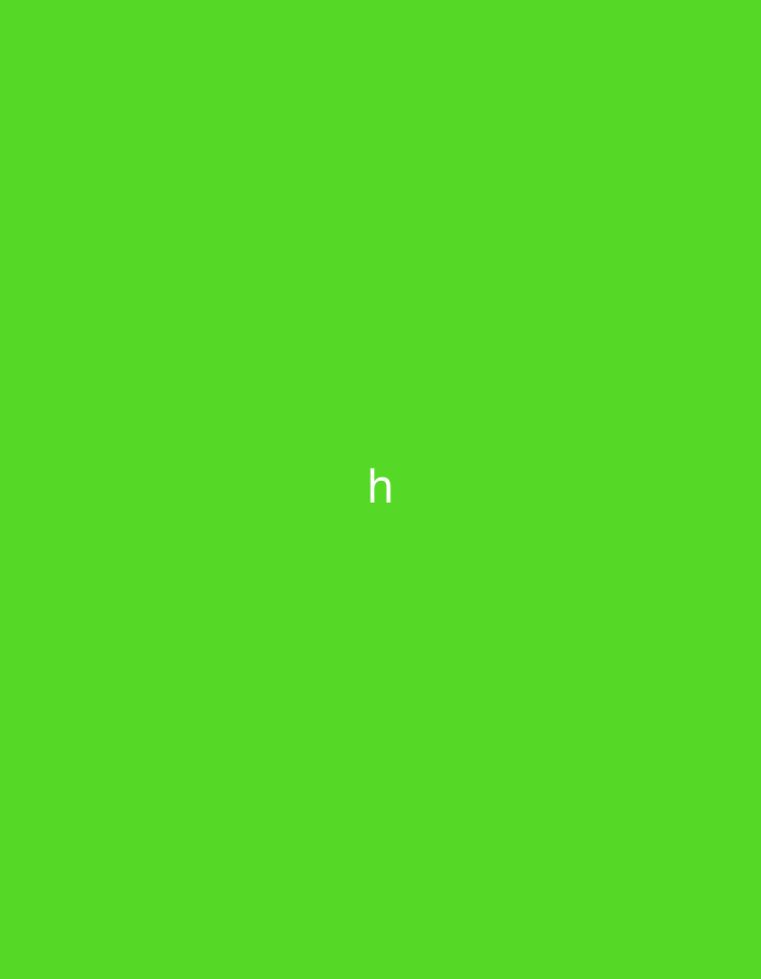 The image displays a minimalist graphic composition featuring a vibrant, solid green background that fills the entire frame. Centered on this green expanse is a single white lowercase letter "h". There are no other discernible subjects, objects, or scene elements present, indicating an abstract or placeholder graphic rather than a depiction of a real-world setting. No specific activity or event is taking place, nor are there any visible cues for time of day, weather, or emotions. The text visible is solely the letter "h". The image does not contain any visual information related to Vagharshapat, Armenia.