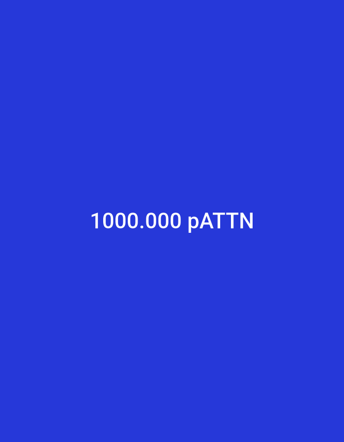 The image is a solid blue screen with white text in the center that reads "1000.000 pATTN". The text is centered horizontally and vertically on the screen. There are no other objects, people, or environmental details visible in the image. The location in the city of Lhokseumawe, Indonesia is not discernible from the image itself.