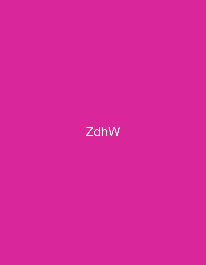 The image displays a solid, uniform magenta background. Centered horizontally and vertically on this background is the text "ZdhW" rendered in white, sans-serif characters. No people, other subjects, objects, actions, interactions, or environmental details are depicted. There is no visual information within the image to indicate a location in the city of Casablanca, Morocco, or any other geographical place.