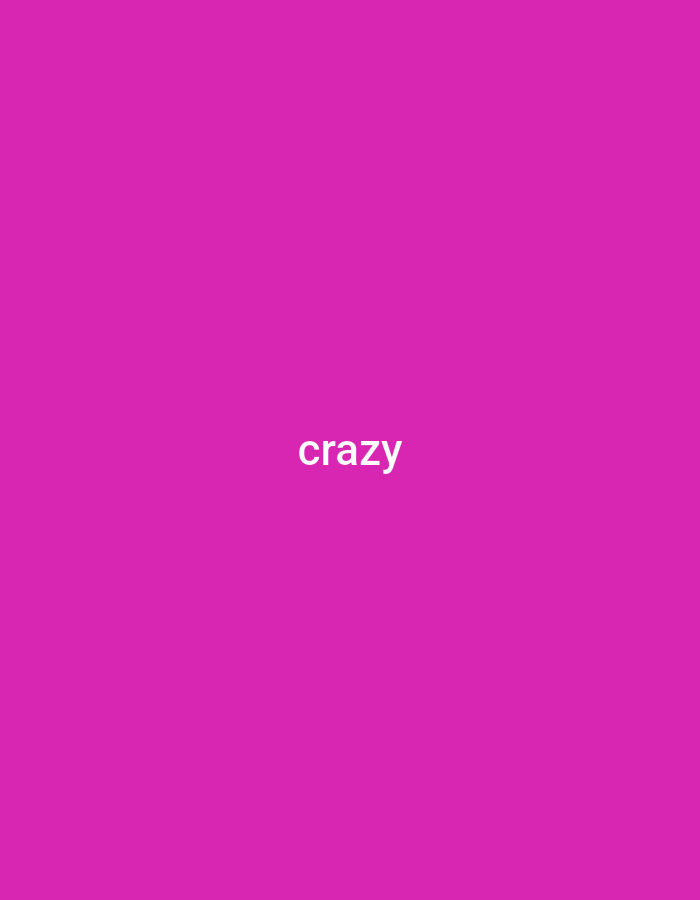 The image is a solid magenta background with the word "crazy" written in white, sans-serif font in the center. There is no discernible location in the city of Ngadiharjo, Indonesia.