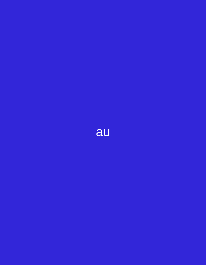 A blue background with the letters "au" in the center. No location information is available.