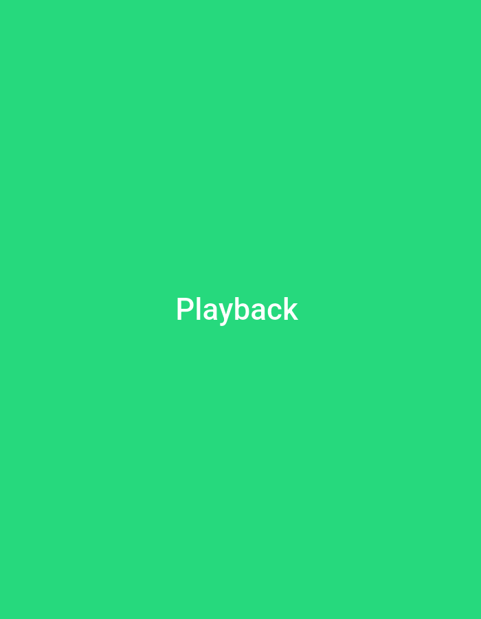 A bright green background fills the frame. Centered vertically and horizontally, the word "Playback" is displayed in white, sans-serif text. There are no people, objects, or any discernible environmental features in the image beyond the colored background and the text. The image does not contain any information about the city of Howayi, Nigeria.