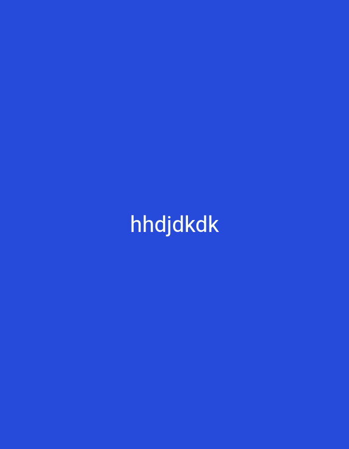 The image is a plain blue background with white text in the center that reads "hhdjdkdk". There are no discernable people, subjects, objects, actions, or interactions. The environment is simply a solid blue color. There is no information within the image that can be used to determine a location in Nsugpe, Nigeria.
