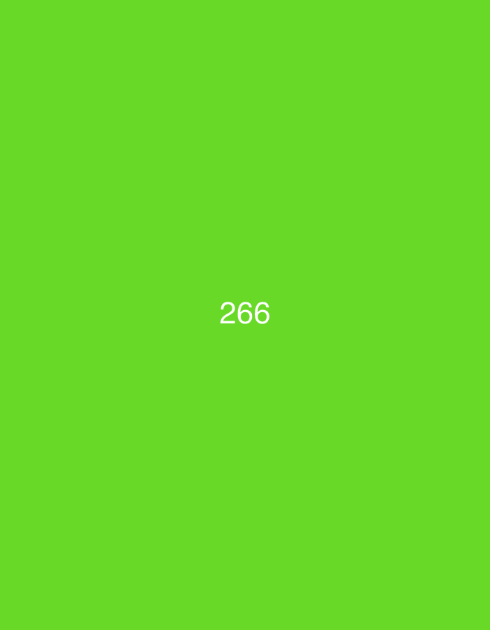 The image shows a plain, bright green background with the number "266" in white text centered horizontally and positioned slightly above the vertical center. There are no other objects, people, or environmental features visible. The location in Đà Nẵng, Vietnam is not ascertainable from the provided image.