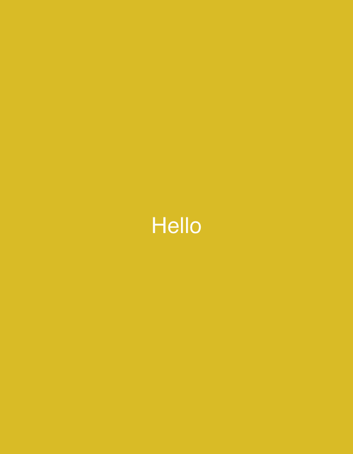 The image is a photograph of the word "Hello" written in white text on a solid yellow background. The text is centered horizontally and vertically within the frame. There are no other objects, people, or discernible environmental details in the image. The location in Überherrn, Germany is not specified by the visual content of the image.