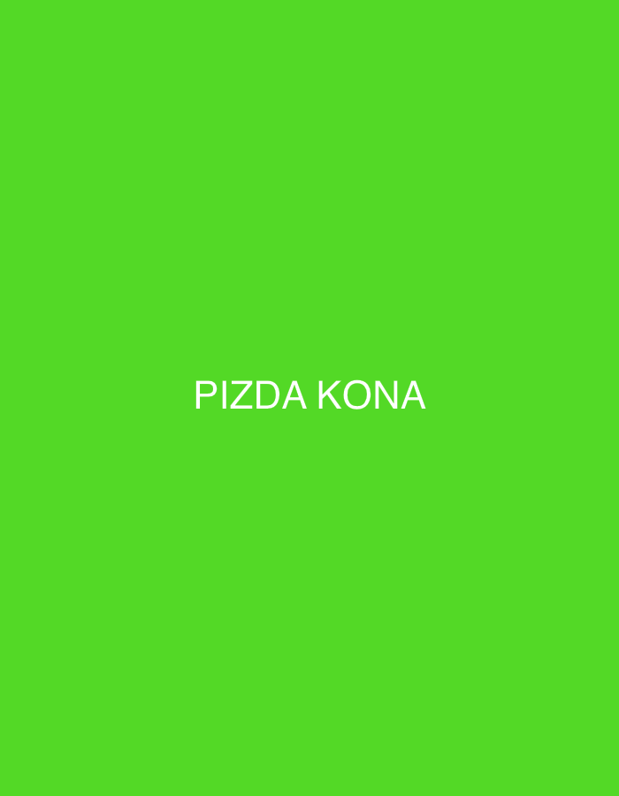 The image is a plain, bright green background with the white text "PIZDA KONA" centered horizontally in the lower half of the frame. There are no other discernible objects, people, or environmental details present in the image. The location in Востец Снт, Russia is irrelevant to the visual content of this image.