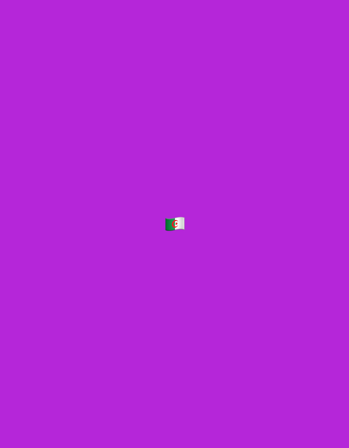 The image shows the flag of Algeria rendered as an emoji. The flag is displayed on a plain purple background. There is no indication of a specific location within Moscow, Russia, as the image is a close-up of the emoji against a solid color.
