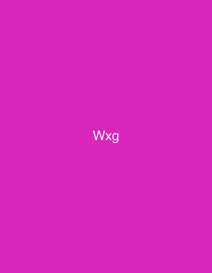 The image displays a uniform magenta background. Centrally positioned within the frame is the white alphanumeric string "Wxg," rendered in a sans-serif typeface. No discernible individuals, objects, actions, or environmental features are depicted in the visual content. This image is associated with the city of Casablanca, Morocco.