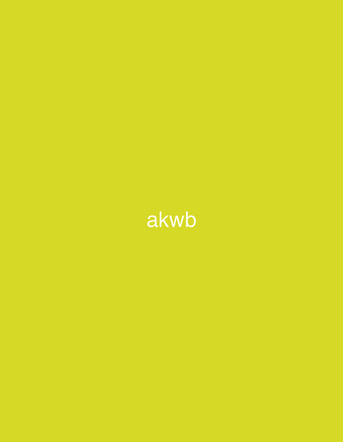 The image shows a solid yellow background with the text "akwb" in white, centered horizontally and located in the lower middle section of the image. There are no discernible elements of Casablanca, Morocco, or any other specific location present. The scene is devoid of people, subjects, objects, actions, interactions, or environmental details beyond the solid color and text.