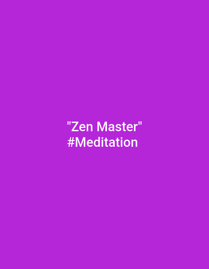 The image is a solid purple background with white text in the center that reads ""Zen Master"" and "#Meditation" below it. There is no information to indicate that the image relates to Ban Nong Khon, Thailand.