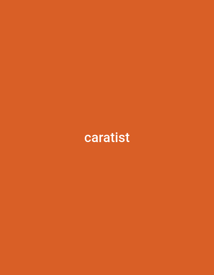 A white text that says "caratist" is displayed in the center of an orange background. The image contains no people, objects, or environmental elements.