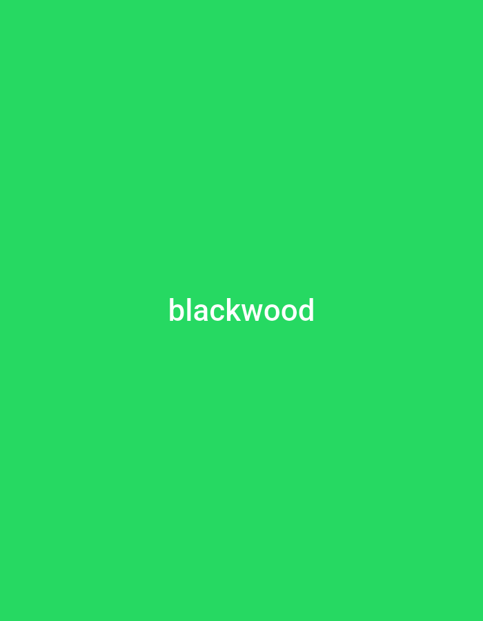 The image is a plain green background with the word "blackwood" written in white text in the center. There is no discernible location in the city of Numan, Nigeria, as the image is devoid of any contextual clues about its setting.