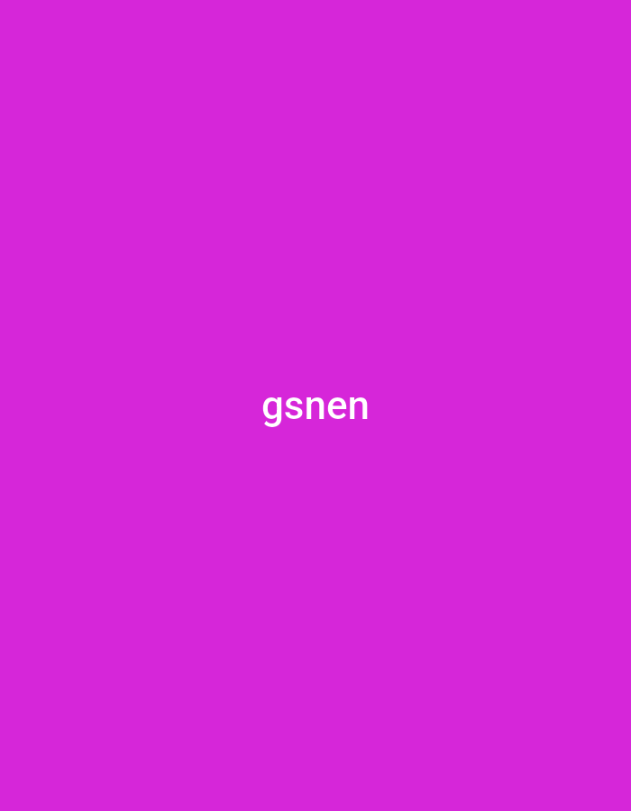 The image displays a solid magenta-colored background. Centered horizontally and vertically on this background is the white text "gsnen". No other subjects, objects, or discernible scene are present. There is no activity taking place, and no notable details such as time of day, weather, or specific location cues are visible in the image itself.