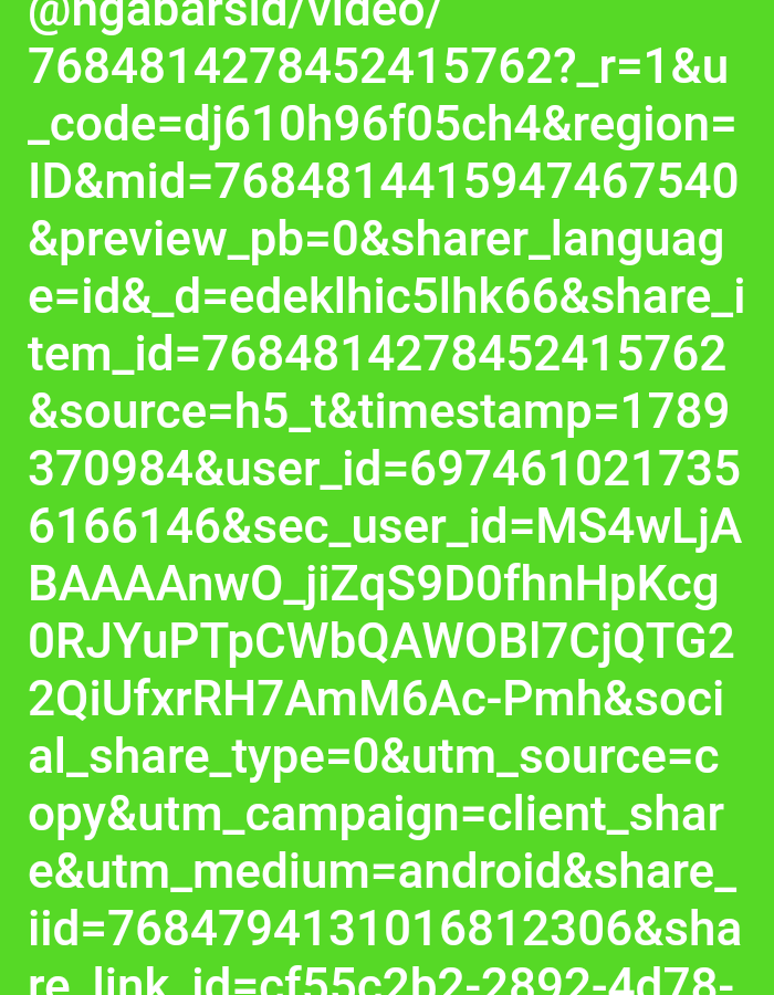The image contains text, likely a URL or a string of parameters, displayed on a bright green background. There are no people, subjects, objects, actions, interactions, or environmental details present in the image. The text does not provide any information that can be used to determine a location in Cijeruk, Indonesia or any other geographical area.