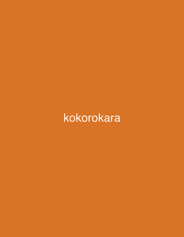 The image displays a solid, uniform orange-brown background. There are no discernible subjects, objects, or any specific scene or activity taking place. The sole detail present is the word "kokorokara" written in white text. In the original image, this text is centrally positioned. The provided crops confirm the presence of this white text, showing it in various positions: bottom center, bottom left, top right, and top left, always against the identical orange-brown background. There are no visual cues within the image itself to indicate a specific time of day, weather conditions, or the provided location context of Santa Ana, Venezuela.