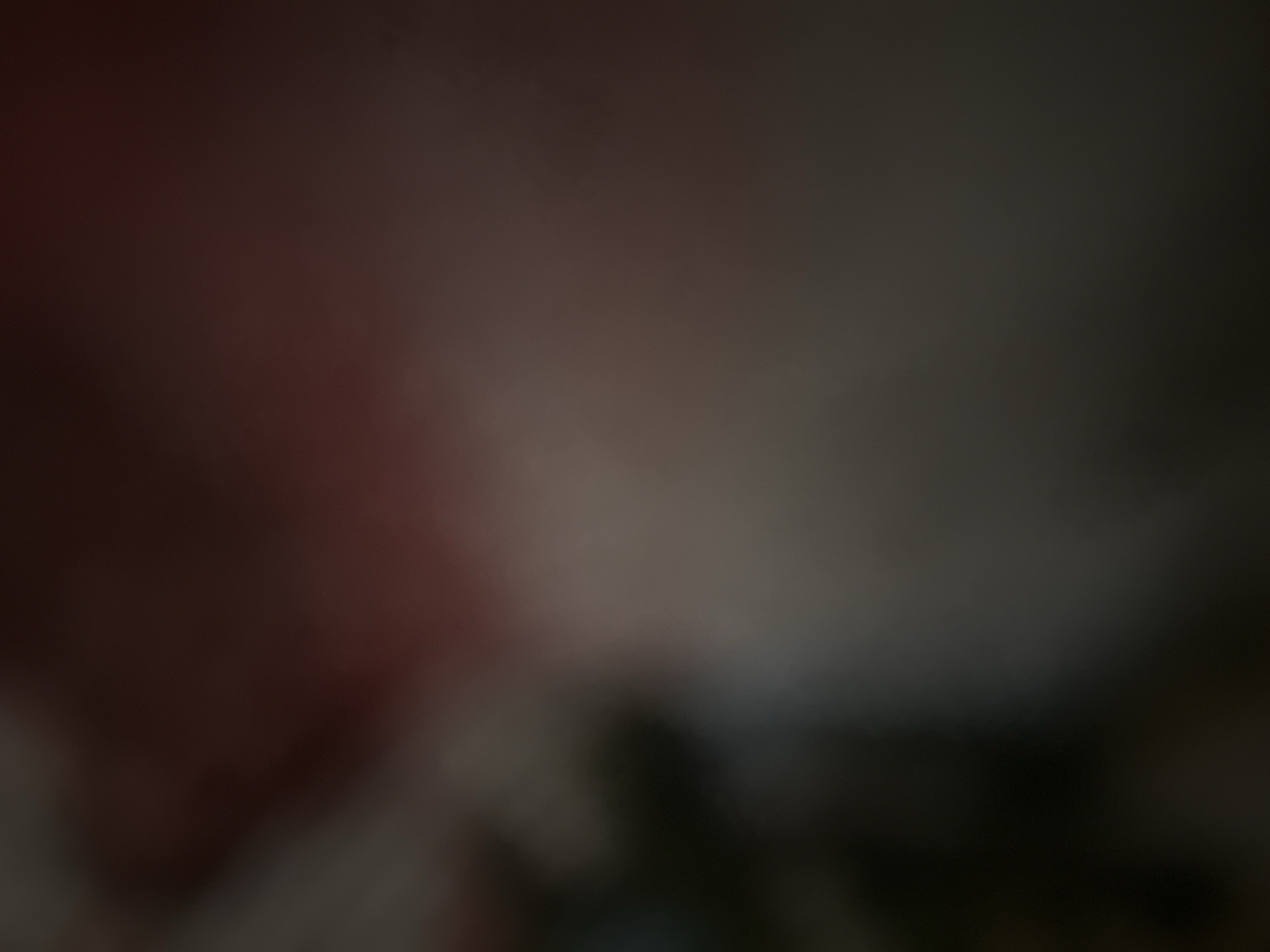 The image is an out-of-focus, dimly lit photograph. It appears to be an indoor scene. There are areas of dark shadow and lighter, diffused colors, including what might be a reddish-brown hue and lighter grays or whites. No specific objects, people, or actions are clearly discernible due to the extreme blurriness. The scene provides no identifiable features that would suggest a location within Belgrade, Serbia, or any other specific geographic area.