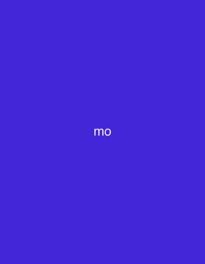 The image features a plain, solid royal blue background. Centered on this vibrant blue field, the two-letter word "mo" is displayed in white, sans-serif text. There are no other visible subjects such as people or objects, and no discernible activity or event taking place. The setting is abstract, devoid of environmental cues like time of day, weather, or specific landmarks. The provided location context is Vagharshapat, Armenia, though this is not visually represented in the image itself. The accompanying crops illustrate the word "mo" positioned in different corners of the blue background, highlighting its appearance and consistency across various sections of the original image.