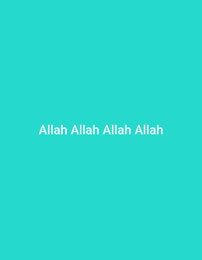 The image shows the word "Allah" repeated four times in a light pink or white font against a turquoise background. There are no people, objects, actions, or interactions depicted. The location in Lhokseumawe, Indonesia, is not discernible from the image.