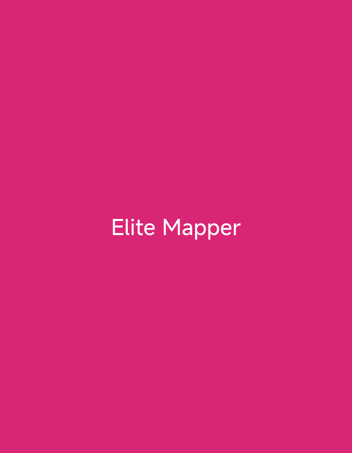 The image is a solid bright pink background with white text centered horizontally and vertically. The text reads "Elite Mapper". There is no discernible connection to Nsugpe, Nigeria in this image.