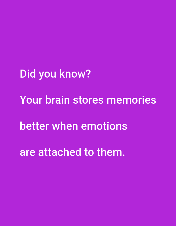 The image is a plain purple background with white text. The text is a factual statement about memory. There is no discernible location in Lagos, Nigeria, or any people, subjects, objects, or actions depicted.