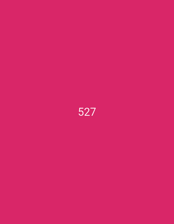 The image displays the number "527" centered on a solid pink background.