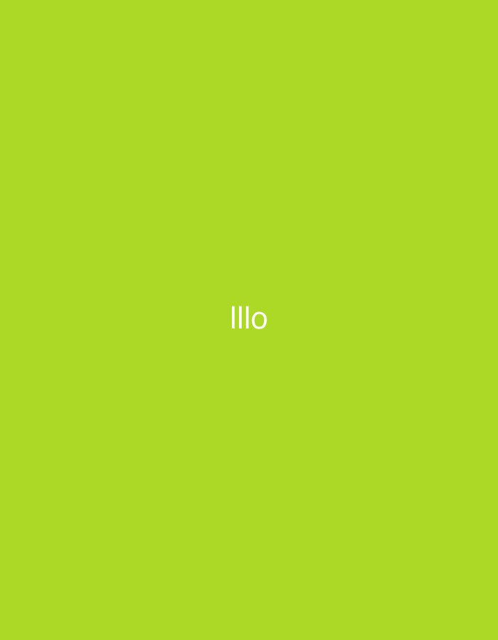 The image displays a uniform, bright lime green background, characteristic of a digital display, within the city of Santa Ana, Venezuela. Centered on this monochromatic field, the word 'Illo' is presented in a clean white, sans-serif typeface. No subjects, objects, actions, interactions, or additional environmental details are depicted beyond this textual element on the plain colored surface.