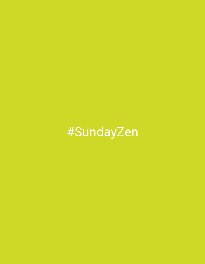 The image is a solid chartreuse color with the text "#SundayZen" in white centered in the frame. No location information, including Kuz'mino, Russia, is discernible from the image.
