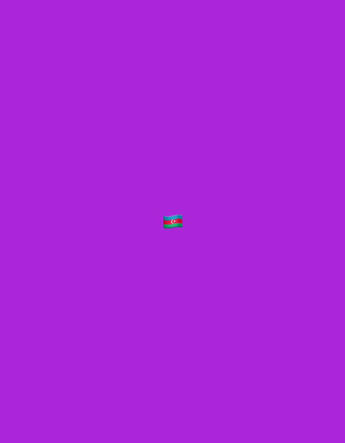 The image shows a flag of Azerbaijan emoji against a solid purple background. There is no identifiable location in Moscow, Russia, present in the image.