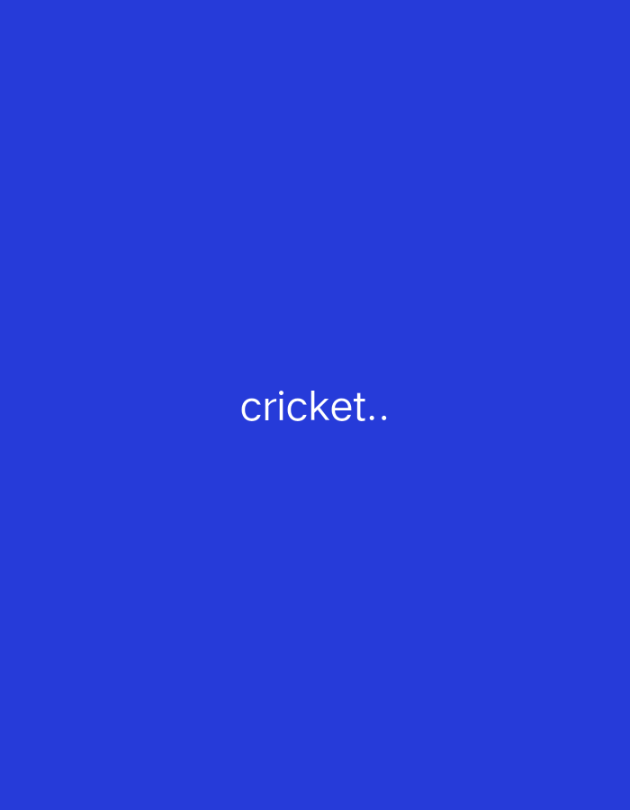The image is a plain blue background with the word "cricket.." centered in white text. There are no people, objects, actions, or interactions depicted in the image. The location in the city of Ngingas, Indonesia, is irrelevant as the image does not contain any identifiable geographical features.