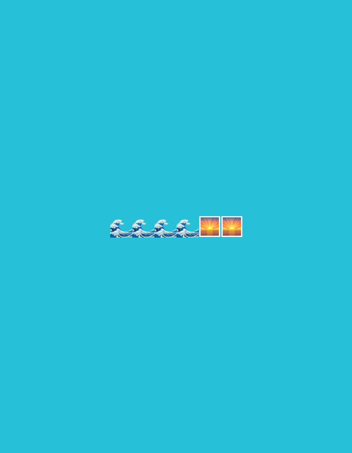 The image is a digital illustration on a solid teal background. In the lower-middle section of the image, there are four wave icons and two sun icons arranged horizontally. The waves are stylized, depicting crests of white foam against a blue background. The suns are depicted as rising or setting, with orange and yellow rays emanating from a central point against a purplish-orange sky. The entire image is centrally aligned on the background. There is no depiction of the city of Gorzow, Poland, or any identifiable real-world location.