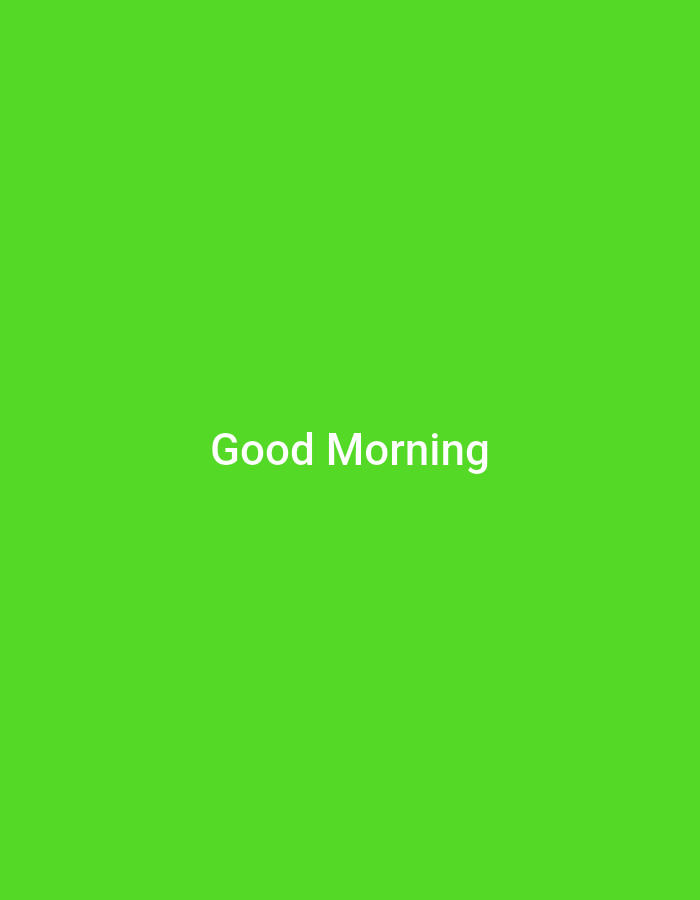 The image is a simple, text-based graphic featuring the words "Good Morning" in white, sans-serif font, centered on a vibrant green background. There are no discernible elements related to the city of Gorontalo, Indonesia, people, objects, actions, interactions, or a specific environment. The image is purely text and color.