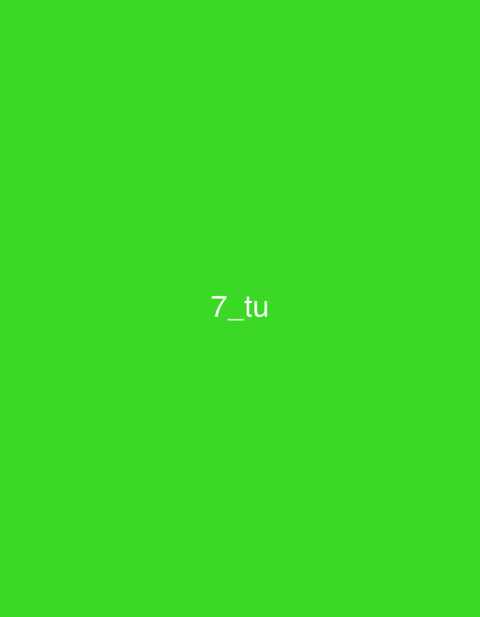 A rectangular image displays a uniform, solid green background. Centered horizontally and slightly below the vertical midpoint of the frame is white sans-serif text. The text reads "7_tu". No other subjects, objects, people, actions, interactions, or environmental details are visible. The image contains no visual information to suggest a specific geographical location, including Casablanca, Morocco.