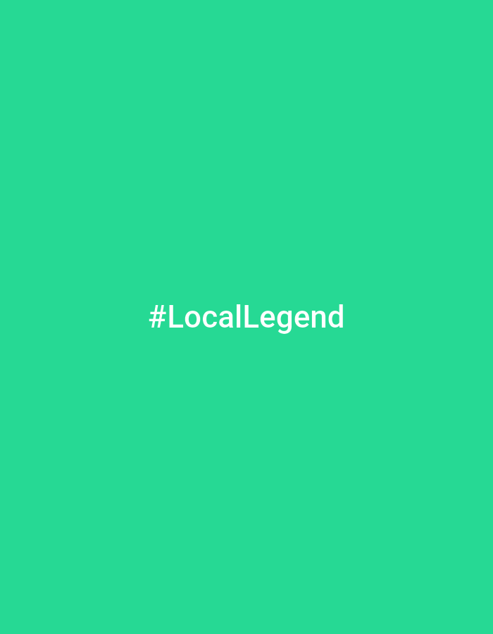 The image displays a solid, vibrant green background with the text "#LocalLegend" in white, centered horizontally and vertically. There is no discernible urban environment, city, or location within Narayi, Nigeria depicted. The image is a graphic with text overlay.