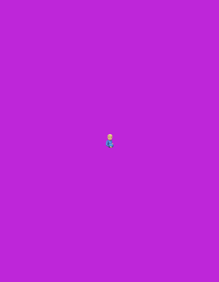 The image presents a single emoji depicting a pregnant person, centrally positioned against a uniform, solid purple background. The figure has blonde hair and is wearing a blue top, with a visible baby bump. There are no other discernible subjects, objects, actions, interactions, or environmental details within the frame. The background is completely abstract, offering no contextual information. The image contains no visual elements that would indicate a specific geographical location, including any details pertaining to Santa Ana, Venezuela.