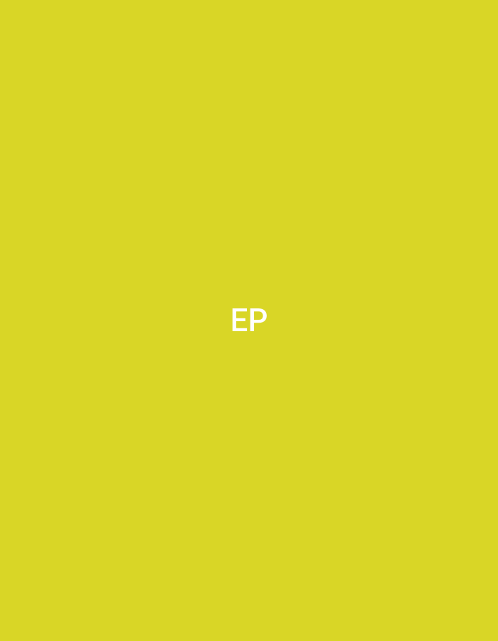 The image displays a minimalist graphic featuring a uniform, solid yellow background. Centrally positioned on this background are the capital letters "EP", rendered in a clean, white, sans-serif typeface. No other elements, figures, objects, or discernible details of a physical environment are present within the image frame. This graphic, devoid of intrinsic visual cues to a physical setting, is presented within the context of the city of Casablanca, Morocco.