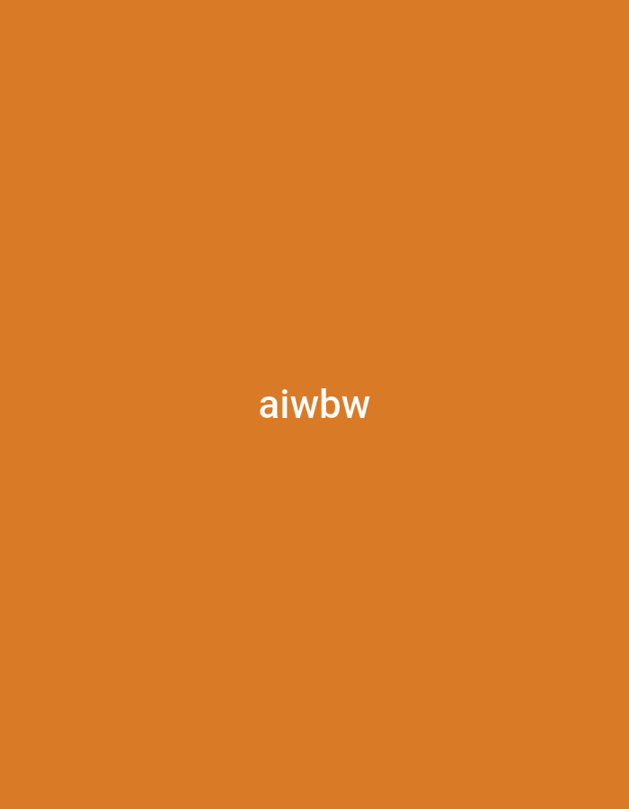 The image is a plain orange background with the white text "aiwbw" centered on it. There is no identifiable location in Jalingo, Nigeria, nor are there any people, subjects, objects, actions, or interactions depicted. The scene is entirely digital, consisting only of the text overlay on a solid color.