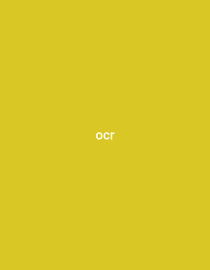 Located in Casablanca, Morocco, this image presents a simple composition featuring a uniform, vivid yellow background. The white, lowercase text "ocr" is centrally positioned on this monochrome field. No individuals, objects, actions, interactions, or specific environmental features are depicted within the scene.